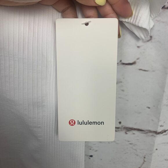 LULULEMON Ebb to Street Short Sleeve Shirt Women's 14 White Workout Tee T-shirt - Picture 2 of 7